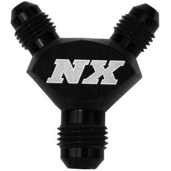 6AN x 6AN x 6AN Billet Pure-Flo Y Fitting ブラック