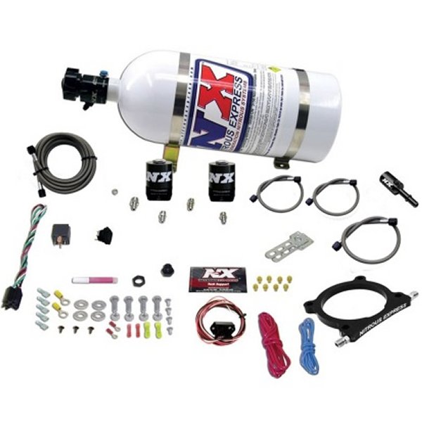 11-15 フォード Mustang GT 5.0L High Output Nitrous Plate Kit (50-250HP) w/10lb Bottle