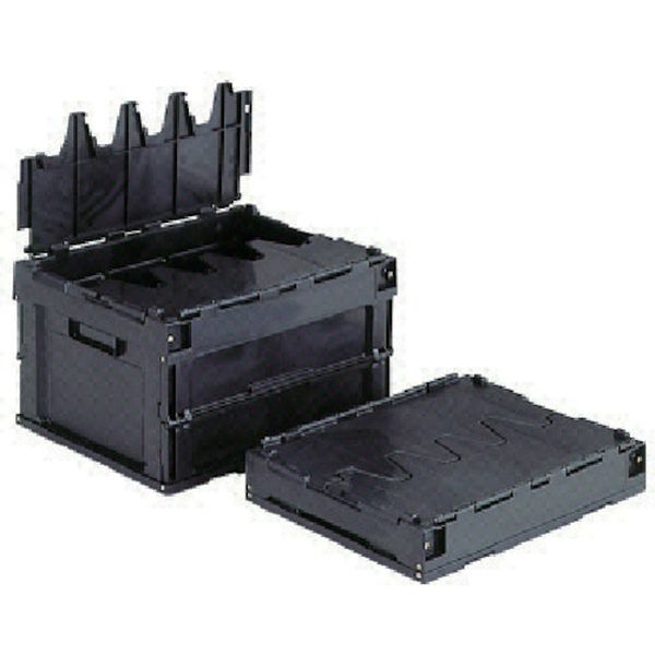 NO.551640 123-5973 フタ一体型折りたたみコンテナー 551640 サンクレットオリコン20B(導電)