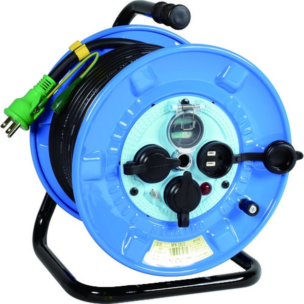 電工ドラム 防雨防塵型100V リペアポッキンドラム アース付 漏電保護専用ブレーカー付 30m