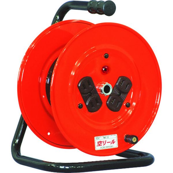 空リール 100V 屋内型 コンセント4個付