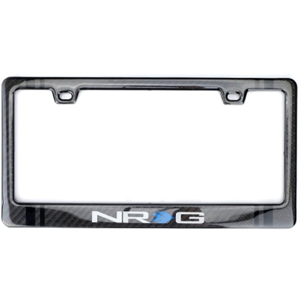 Carbon License Plate Frame/ Fiber Poly Dip Finish Wet w/ Logo