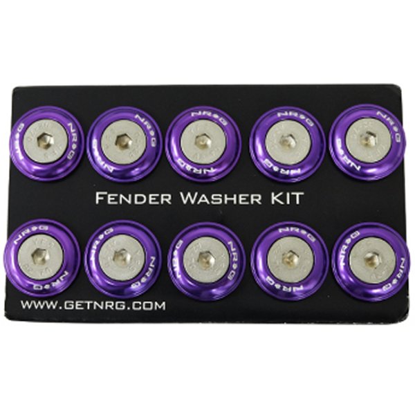 Fender Washer Kit w/Rivets For Plastic (Purple) - Set of 10