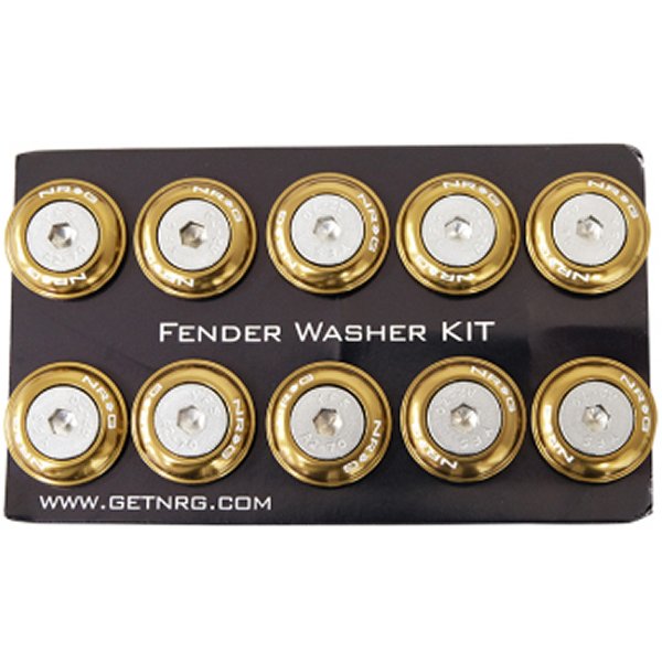 Fender Washer Kit w/Rivets For Plastic (Titanium) - Set of 10