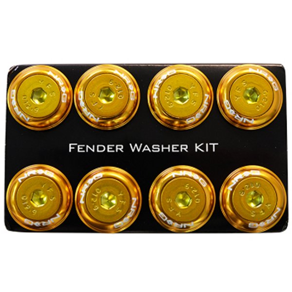 Fender Washer Kit w/Color Matched M8 Bolt Rivets For Plastic (Rose Gold) - Set of 8