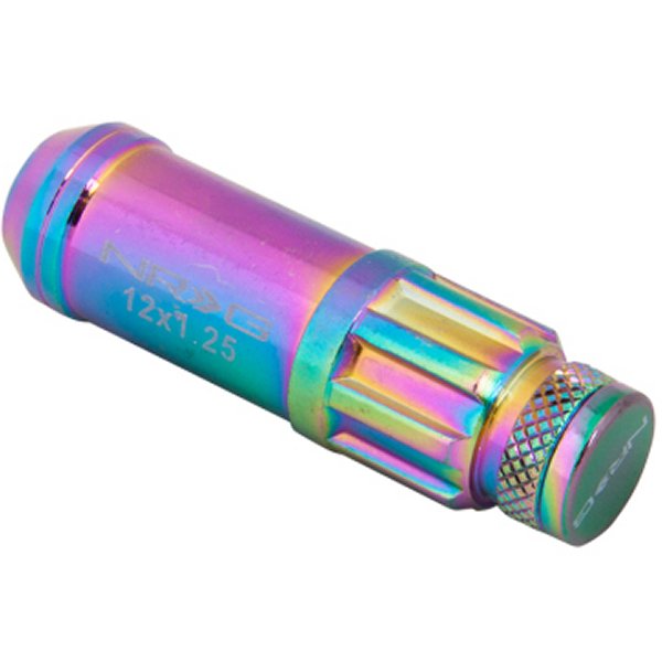 700シリーズ M12 X 1.25 Steel Lug Nut w/Dust Cap Cover Set 21 Pc w/Locks & Lock Socket - Neochrome