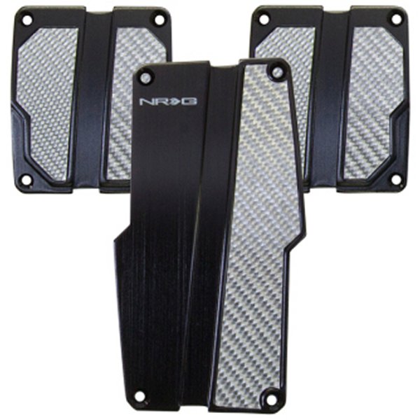 Brushed Aluminum Sport Pedal M/T ブラック w/Silver Carbon