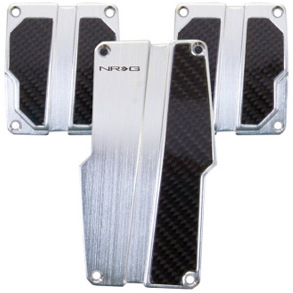 Brushed Aluminum Sport Pedal M/T - Silver w/ブラック Carbon