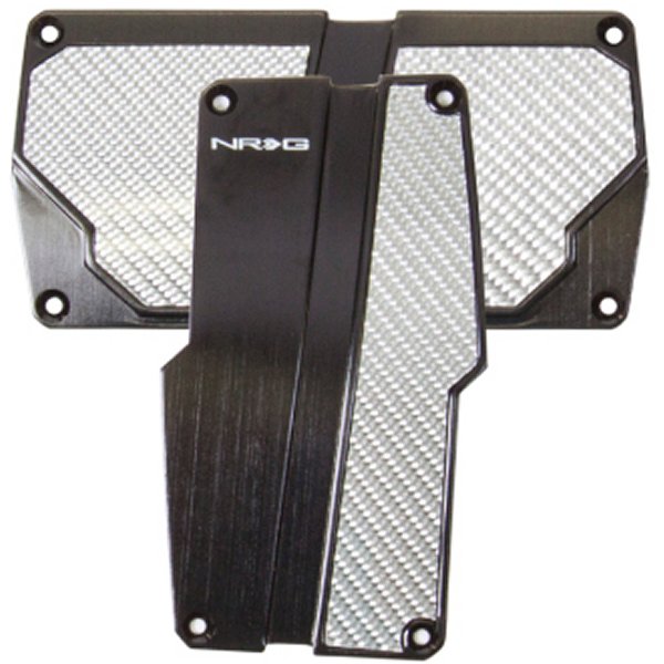 Brushed Aluminum Sport Pedal A/T ブラック w/Silver Carbon