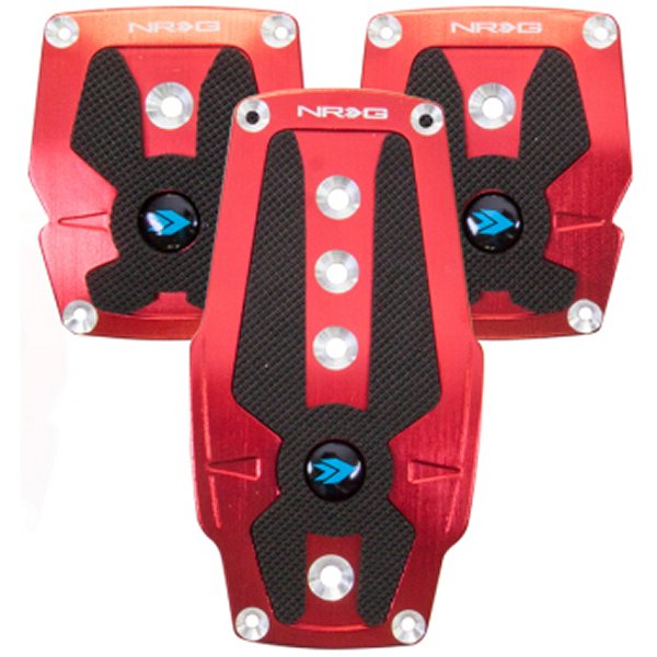 Brushed Aluminum Sport Pedal M/T レッド w/ブラック Rubber Inserts