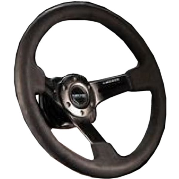 Reinforced ステアリングホイール (350mm / 3in. Deep) ブラック Leather w/ Alcantara Stitching
