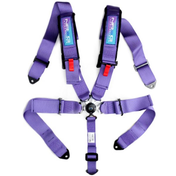 SFI 16.1 5Pt 3インチ シートベルト ハーネス with Pads / Cam Lock - Purple
