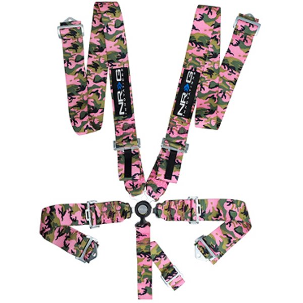 SFI 16.1 5pt 3in. シートベルト ハーネス/ Cam Lock - Pink Camo