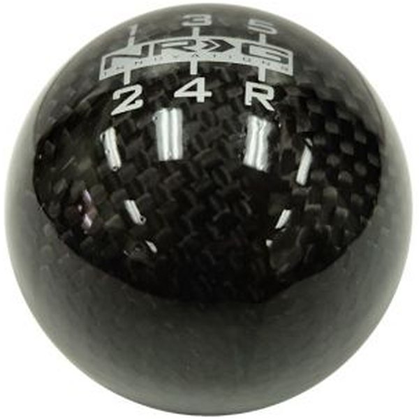Universal Ball Style シフトノブ (No Logo) - Heavy Weight ブラック カーボンファイバー