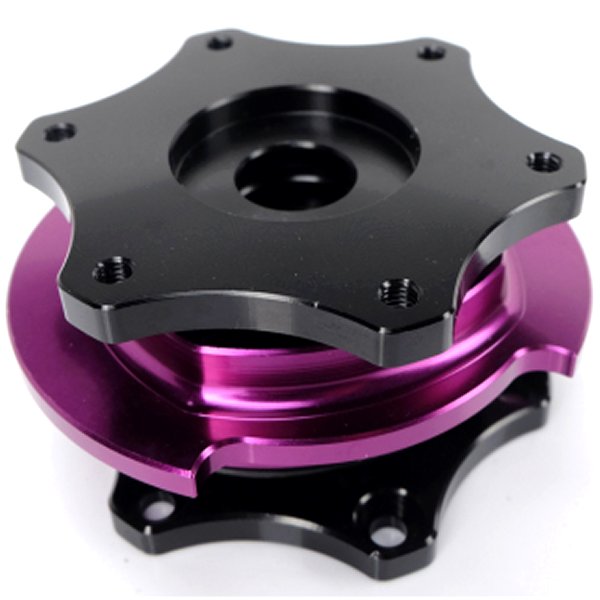 Quick Release SFI SPEC 42.1 - Shiny ブラック Body / Shiny パープル Ring