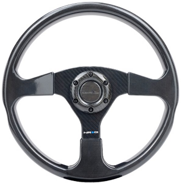 カーボンファイバー ステアリングホイール 350mm