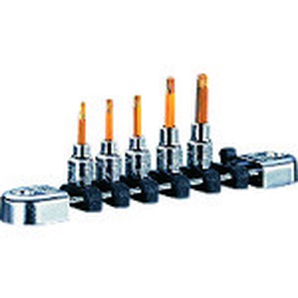 6.3sq.T型トルクスビットソケットセット［5コ組］