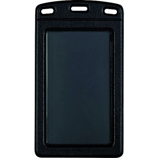 NX131BK 202-8081  名札用ケース レザー調 タテ名刺 黒 (10枚入)