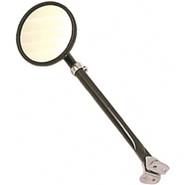 Round Mirror w/ Arm & Bracket Black- 41-64 Willys