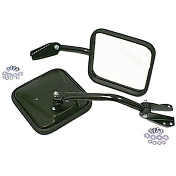 Side Mirror Kit Black- 55-86 Jeep CJ Models