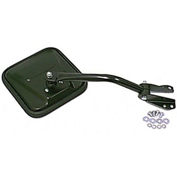 Mirror Head and Arm Blk Lt-Side- 55-86 CJ Models