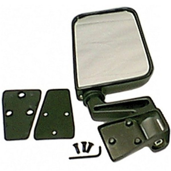 Door Mirror Black Right Side- 87-02 Wrangler