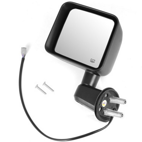 Heated Power Mirror Left Black- 11-13 Wrangler