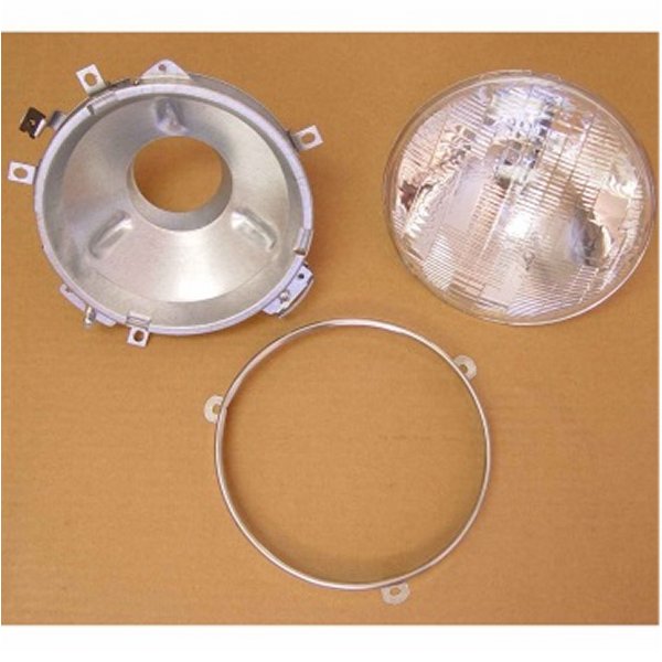 Headlight Assembly With Bulb 72-86 Jeep CJ Models