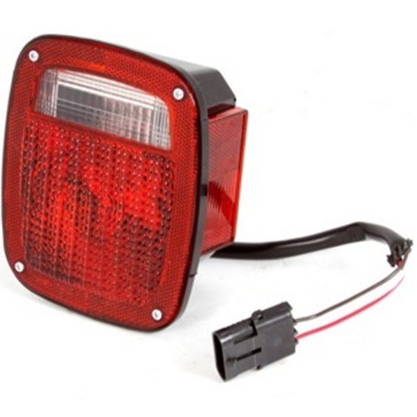 Tail Light Black Housing RH 87-90 Jeep Wrangler