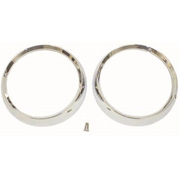 Headlight Bezel Set Chrome 72-86 Jeep CJ Models
