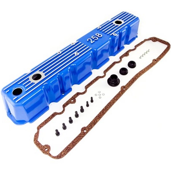 Blue Aluminum Valve Cover 81-87 CJ & Wrangler
