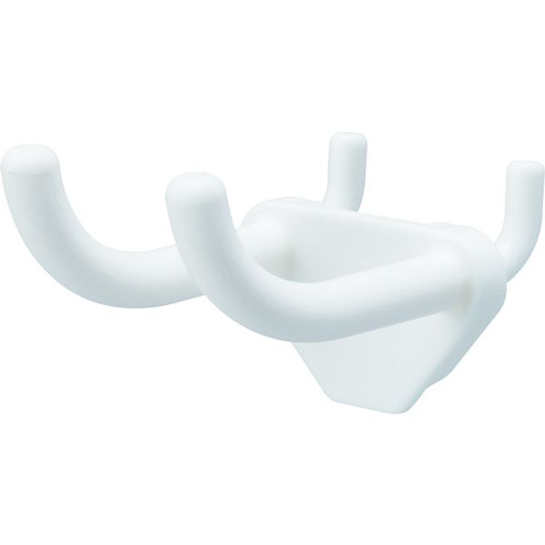 PBPF212 216-2212  パンチングボード用樹脂2連フック白(1P2コ入)