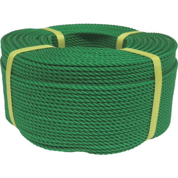 ロープ PEロープ巻物 4φ×200m グリーン