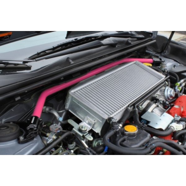2008+ WRX/STI Front Strut Brace - Hyper Pink