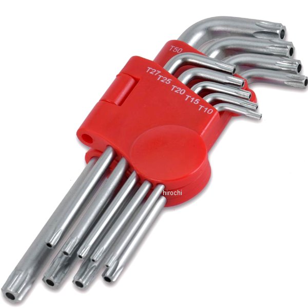 いじり止め穴付きヘックスローブ 汎用 レッド