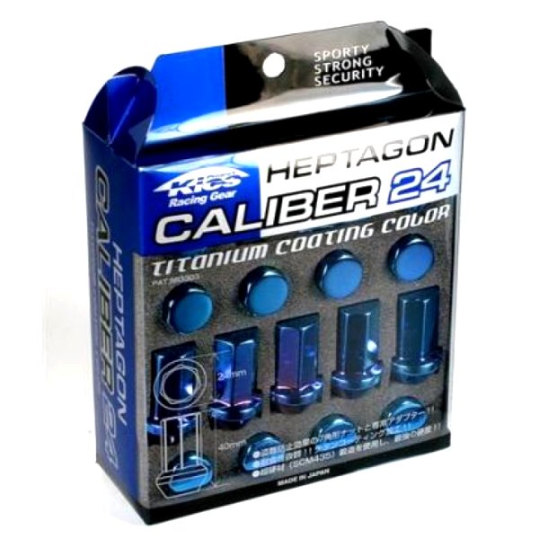 12X1.50 Titanium Blue Caliber Lug Nut