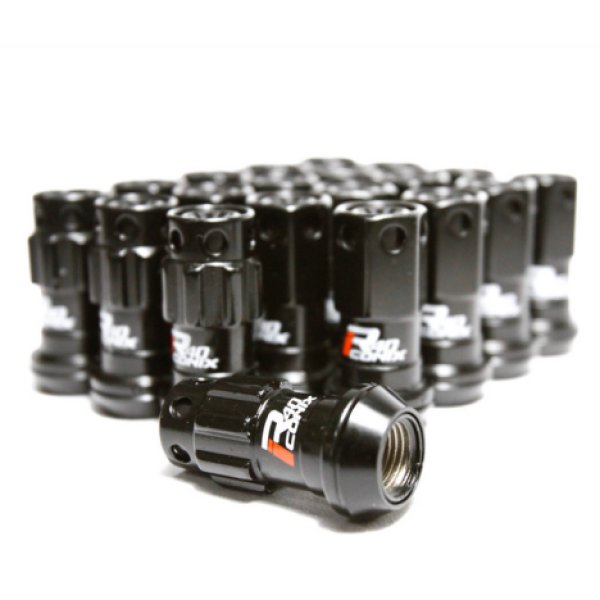 16+4 Locks Black R40 Iconix w/ Aluminum Caps (Black) - 12x1.25