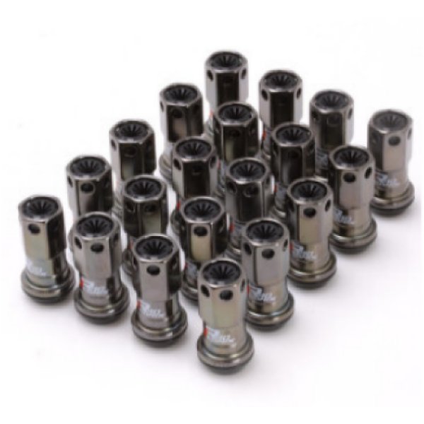 12X1.25 R40 Iconix Classical Lug Nuts w/ Black Plastic Cap - 20 - No Locks