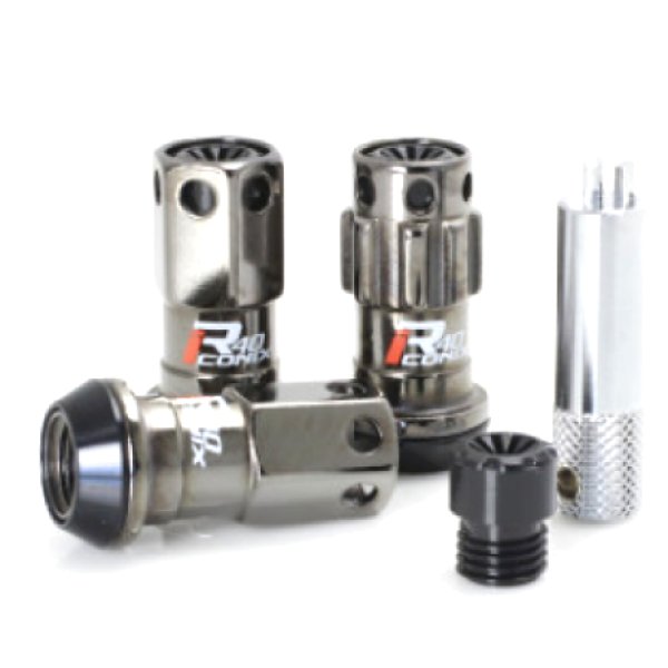 12X1.25 R40 Iconix Classical Lug Nuts w/ Black Plastic Cap - 16+4