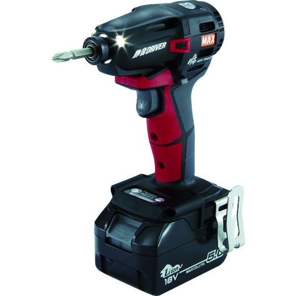 18V充電静音ドライバセット(アカ)5.0Ah