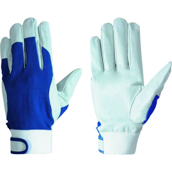 L   豚革甲メッシュ袖口マジック付 129豚白 L寸