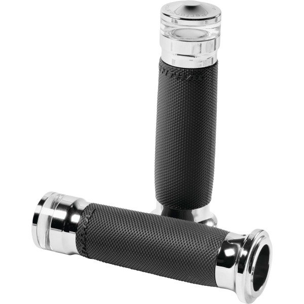 コンツアー グリップ LEDターンシグナル付き ハーレー 電子スロットル クローム