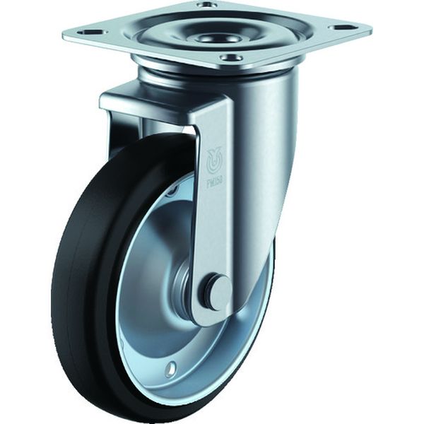 PMシリーズ(始動性・重視タイプ)自在ストッパー付150径ゴム車