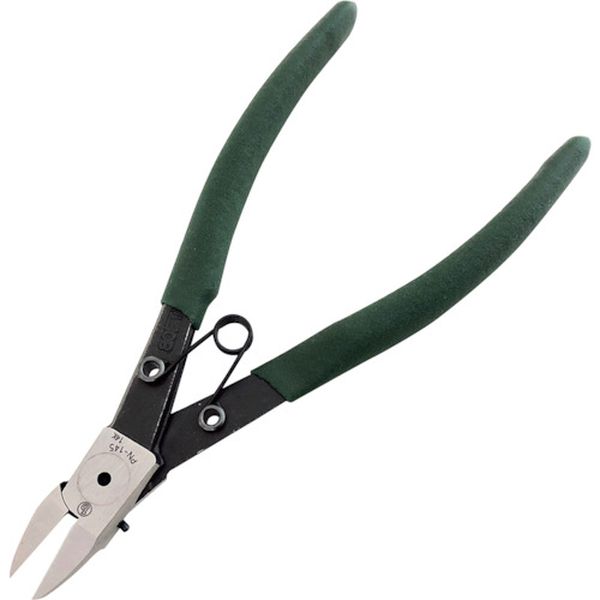 PN145 364-4616 マルビー プラスチックニッパー スリム フラット刃(ビニールグリップ付)145mm