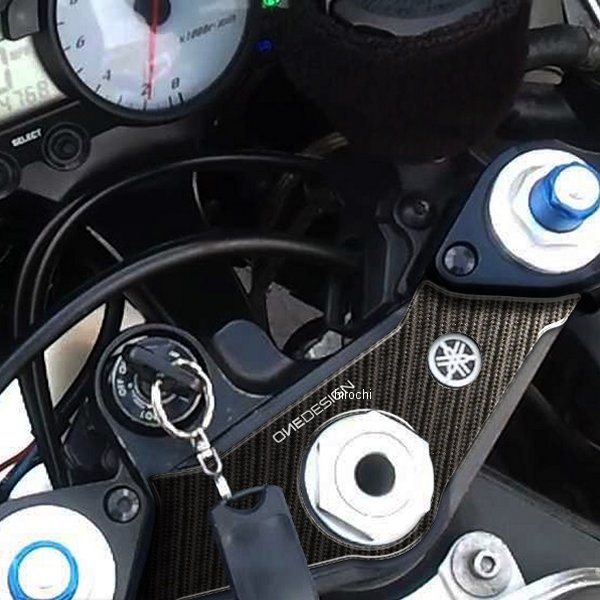 トップブリッジステッカー カーボン柄 03年-04年 YZF-R6