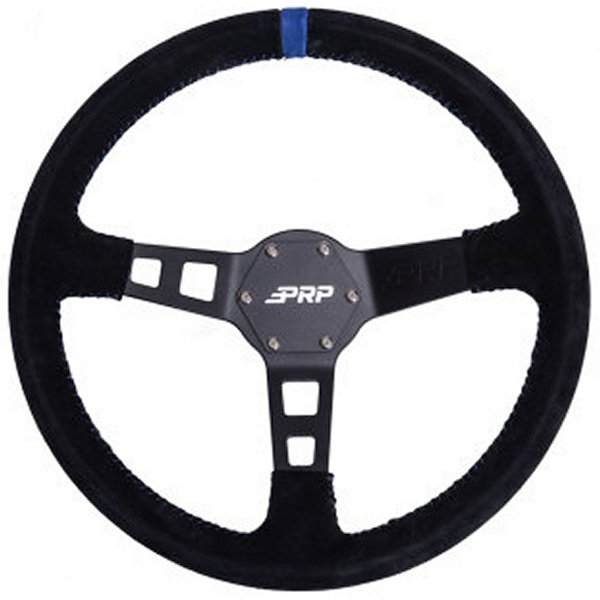 Deep Dish Suede Steering Wheel- Blue