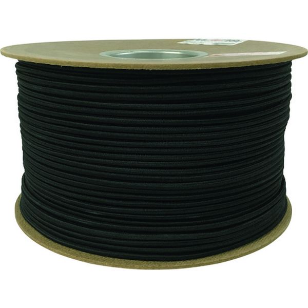 タイトゴムロープドラム巻 4.5mm×200m ブラック