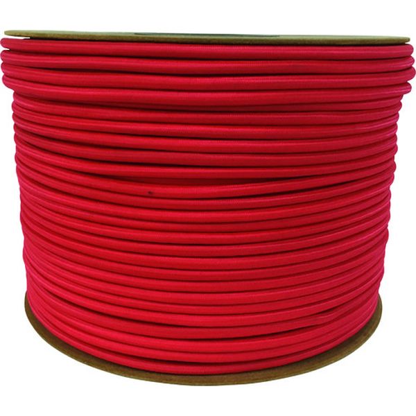タイトゴムロープドラム巻 6mm×200m レッド
