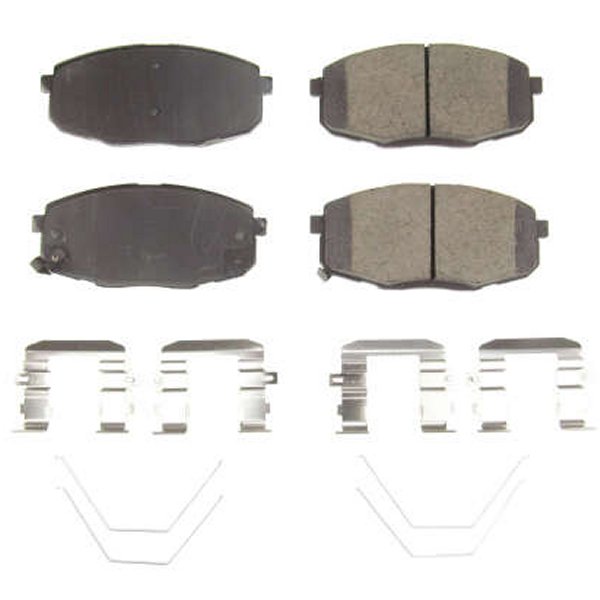 2018 Hyundai Elantra GT Front Z17 Evolution Ceramic Brake Pads w/Hardware