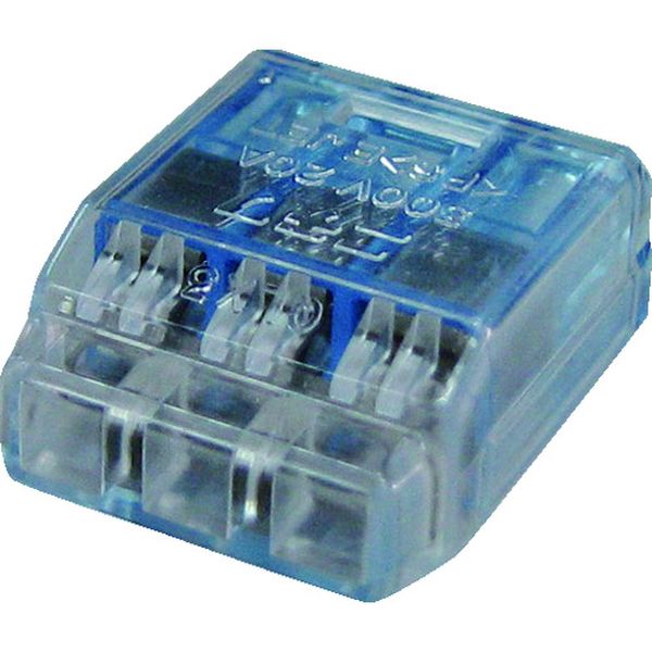3   クイックロック 差込形電線コネクタ 極数3 青透明 50個入